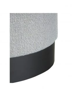 Westwing Collection Bouclé-Hocker Orchid in Hellgrau, Ø 38 x H 38 cm -Flur & Diele Verkäufe Boucle Hocker Orchid in Hellgrau 5