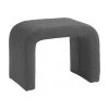 Westwing Collection Bouclé-Hocker Penelope in Grau, B 61 x H 46 cm