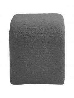 Westwing Collection Bouclé-Hocker Penelope in Grau, B 61 x H 46 cm -Flur & Diele Verkäufe Boucle Hocker Penelope in Grau 5