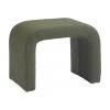 Westwing Collection Bouclé-Hocker Penelope in Grün, B 61 x H 46 cm