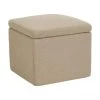 Westwing Collection Bouclé-Hocker Winou mit Stauraum in Taupe, B 50 x H 48 cm