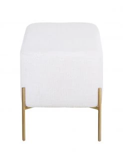 Westwing Collection Bouclé-Polsterbank Harper in Weiß, B 90 x H 44 cm 10 Westwing Collection Bouclé-Polsterbank Harper in Weiß, B 90 x H 44 cm -Flur & Diele Verkäufe Boucle Polsterbank Harper in Weiss 4