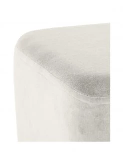 Westwing Collection Breiter Samt-Hocker Harper in Hellgrau, B 64 x H 44 cm 11 Westwing Collection Breiter Samt-Hocker Harper in Hellgrau, B 64 x H 44 cm -Flur & Diele Verkäufe Breiter Samt Hocker Harper in Hellgrau 5