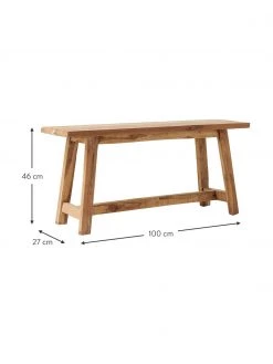 Westwing Collection Deko-Bank Lawas aus Teakholz, B 100 x H 46 cm -Flur & Diele Verkäufe Deko Bank Lawas aus Teakholz 2