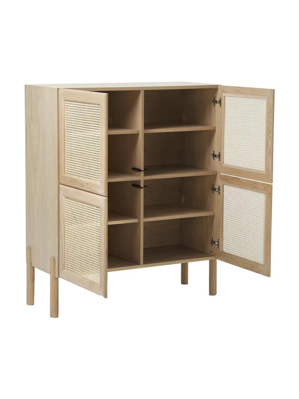 Westwing Collection Eichenholz-Highboard Jolie mit Wiener Geflecht, B 106 x H 127 cm 6 Westwing Collection Eichenholz-Highboard Jolie mit Wiener Geflecht, B 106 x H 127 cm – Bild 6