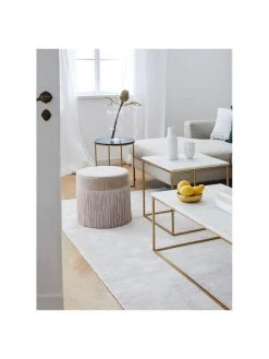 Westwing Collection Fransen-Hocker Adriana in Champagner, Ø 40 x H 40 cm -Flur & Diele Verkäufe Fransen Hocker Adriana in Champagner 2