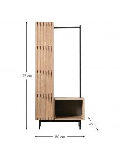 Garderobe Okayama aus Eichenholz, B 80 x H 175 cm 6 Garderobe Okayama aus Eichenholz, B 80 x H 175 cm -Flur & Diele Verkäufe Garderobe Okayama aus Eichenholz 2