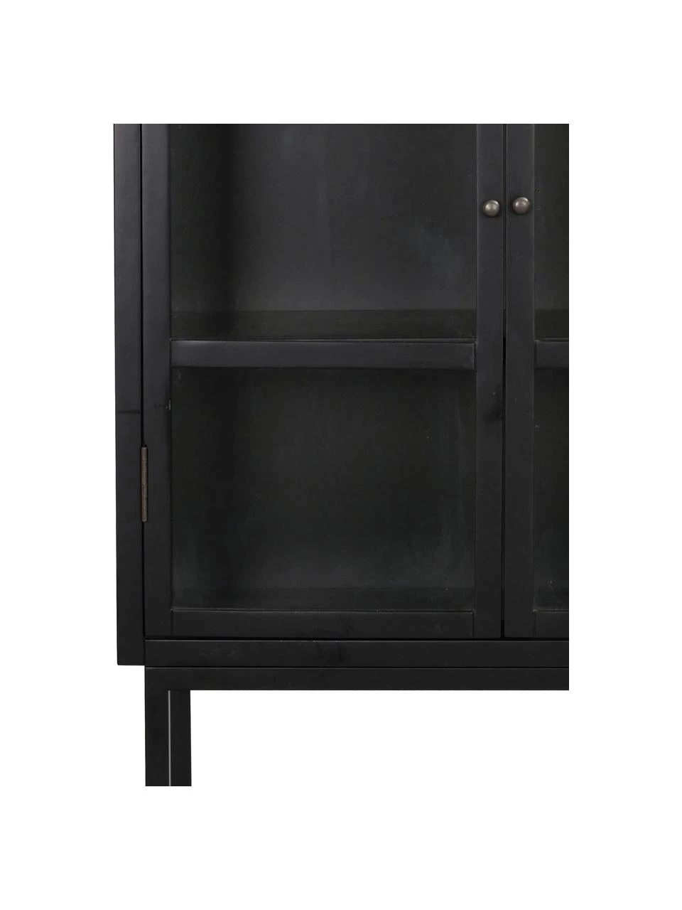 Rowico Glasvitrine Marshalle mit hohen Beinen aus schwarzem Metall, B 85 x H 160 cm 6 Rowico Glasvitrine Marshalle mit hohen Beinen aus schwarzem Metall, B 85 x H 160 cm – Bild 6