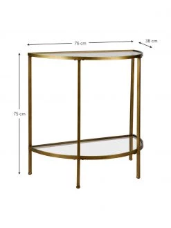 Halbrunde Glas-Konsole Goddess mit Antik-Finish, B 76 x H 75 cm 7 Halbrunde Glas-Konsole Goddess mit Antik-Finish, B 76 x H 75 cm -Flur & Diele Verkäufe Halbrunde Glas Konsole Goddess mit Antik Finish 2
