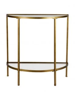 Halbrunde Glas-Konsole Goddess mit Antik-Finish, B 76 x H 75 cm 8 Halbrunde Glas-Konsole Goddess mit Antik-Finish, B 76 x H 75 cm -Flur & Diele Verkäufe Halbrunde Glas Konsole Goddess mit Antik Finish 3