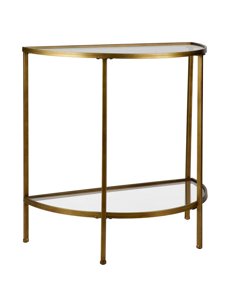 Halbrunde Glas-Konsole Goddess mit Antik-Finish, B 76 x H 75 cm 1 Halbrunde Glas-Konsole Goddess mit Antik-Finish, B 76 x H 75 cm