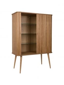 Zuiver Highboard Barbier mit Schiebetür und geriffelter Front, B 100 x H 140 cm -Flur & Diele Verkäufe Highboard Barbier mit Schiebetur und geriffelter Front 4