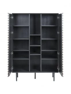 Highboard Kesia mit Walnussfurnier, B 105 x H 155 cm 10 Highboard Kesia mit Walnussfurnier, B 105 x H 155 cm -Flur & Diele Verkäufe Highboard Kesia mit Walnussfurnier 4