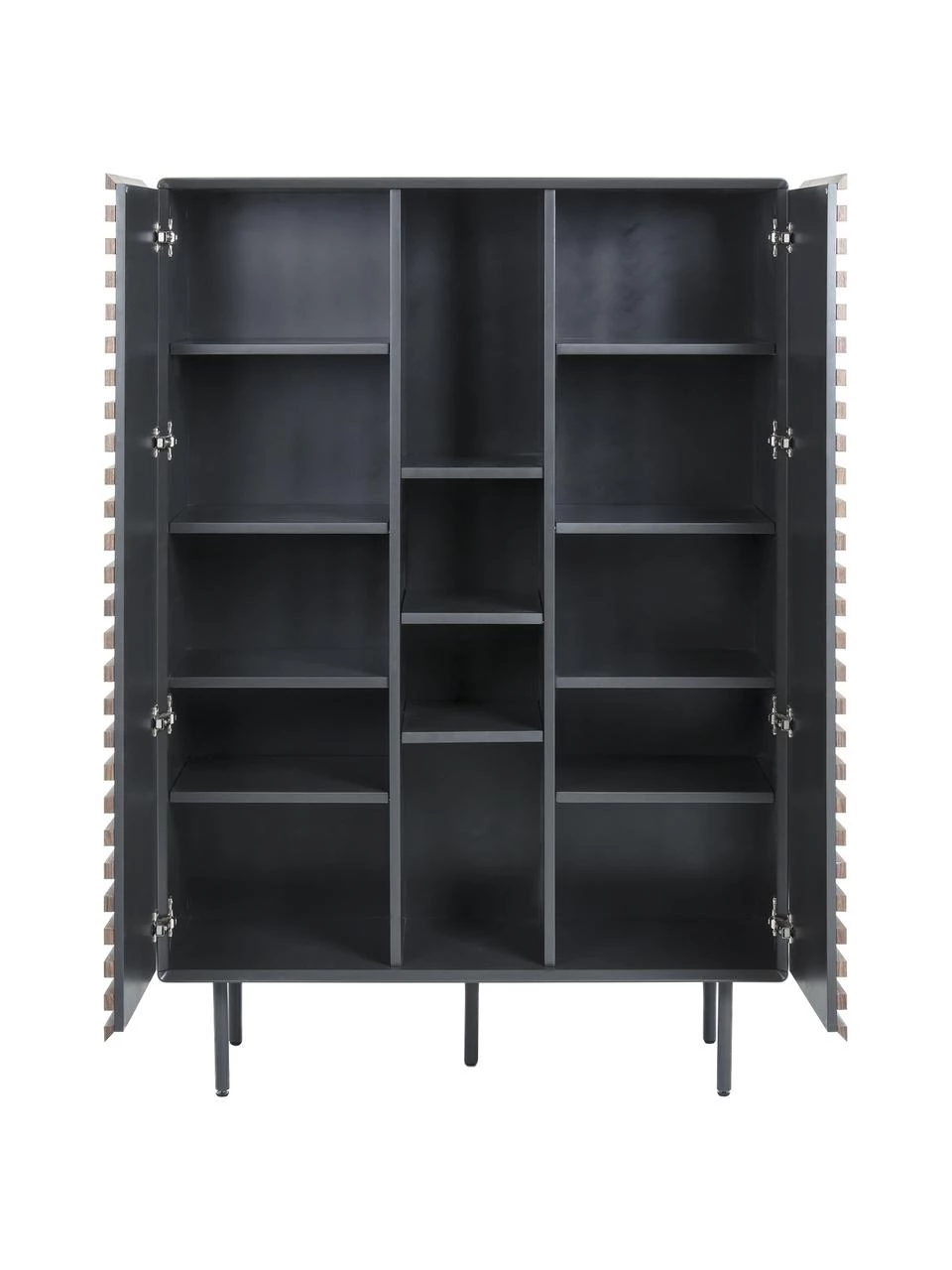 Highboard Kesia mit Walnussfurnier, B 105 x H 155 cm 5 Highboard Kesia mit Walnussfurnier, B 105 x H 155 cm – Bild 5