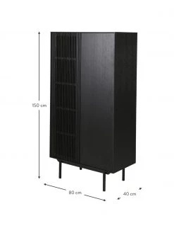 Highboard Mojo mit geriffelter Front, B 80 x H 150 cm -Flur & Diele Verkäufe Highboard Mojo mit geriffelter Front 2