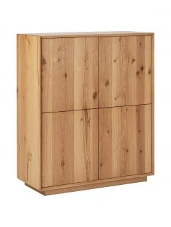 Westwing Collection Highboard Noel aus Eschenholzfurnier, B 100 x H 120 cm