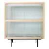 HKliving Highboard Oli mit Glas-Schiebetüren, B 80 x H 89 cm