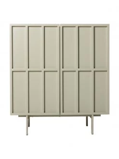HKliving Highboard Pebble in Beige, B 80 x H 89 cm