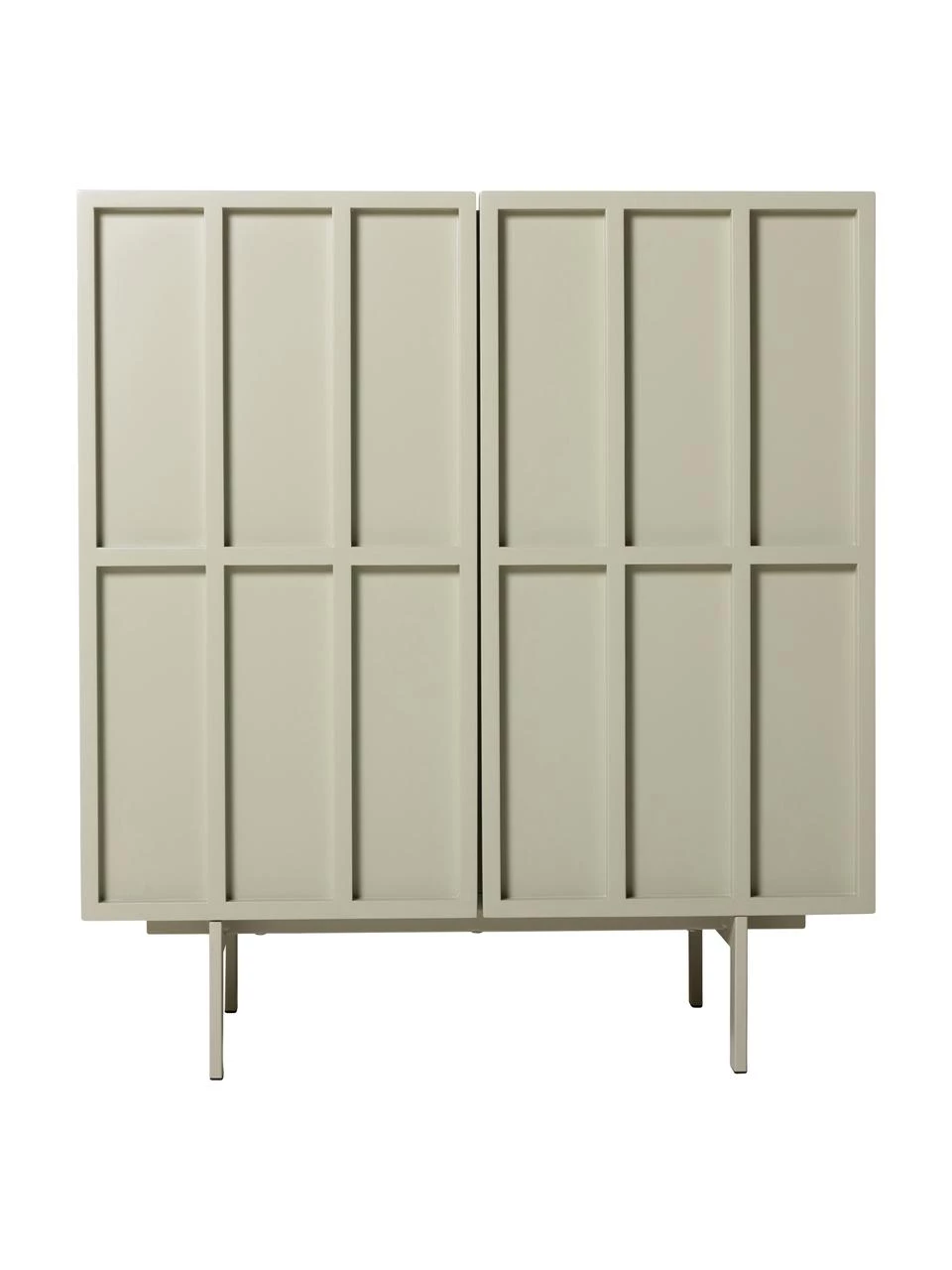 HKliving Highboard Pebble in Beige, B 80 x H 89 cm 1 HKliving Highboard Pebble in Beige, B 80 x H 89 cm