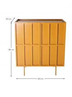 HKliving Highboard Pebble in Orange, B 80 x H 89 cm -Flur & Diele Verkäufe Highboard Pebble in Orange 2