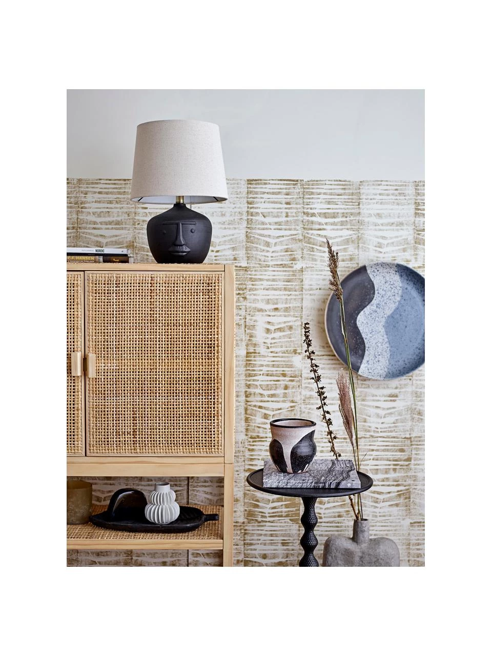 Bloomingville Highboard Sanna aus Kiefernholz/Rattan in Hellbraun, B 90 x H 120 cm 3 Bloomingville Highboard Sanna aus Kiefernholz/Rattan in Hellbraun, B 90 x H 120 cm – Bild 3