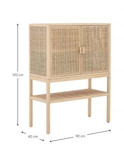 Bloomingville Highboard Sanna aus Kiefernholz/Rattan in Hellbraun, B 90 x H 120 cm 9 Bloomingville Highboard Sanna aus Kiefernholz/Rattan in Hellbraun, B 90 x H 120 cm -Flur & Diele Verkäufe Highboard Sanna aus KiefernholzRattan in Hellbraun 3
