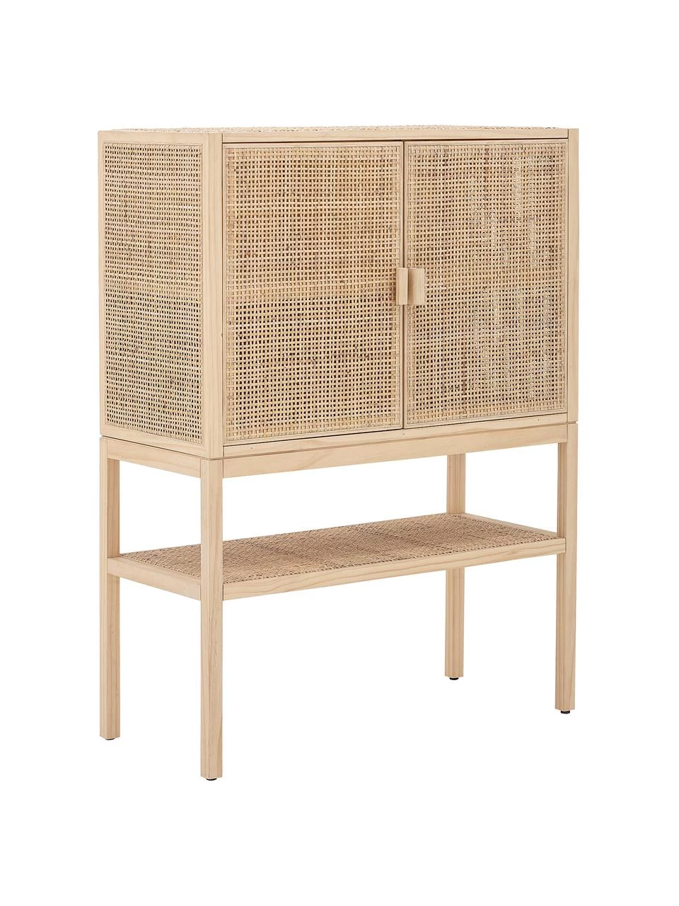 Bloomingville Highboard Sanna aus Kiefernholz/Rattan in Hellbraun, B 90 x H 120 cm 1 Bloomingville Highboard Sanna aus Kiefernholz/Rattan in Hellbraun, B 90 x H 120 cm
