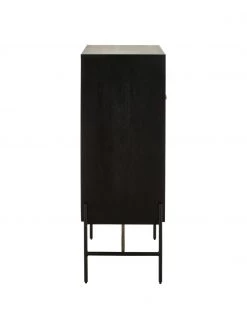 Westwing Collection Highboard Vienna mit Wiener Geflecht in Schwarz, B 100 x H 120 cm -Flur & Diele Verkäufe Highboard Vienna mit Wiener Geflecht in Schwarz 4