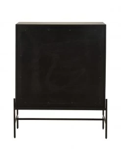 Westwing Collection Highboard Vienna mit Wiener Geflecht in Schwarz, B 100 x H 120 cm -Flur & Diele Verkäufe Highboard Vienna mit Wiener Geflecht in Schwarz 5