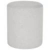 Westwing Collection Hocker Daisy in Hellgrau, Ø 38 x H 45 cm