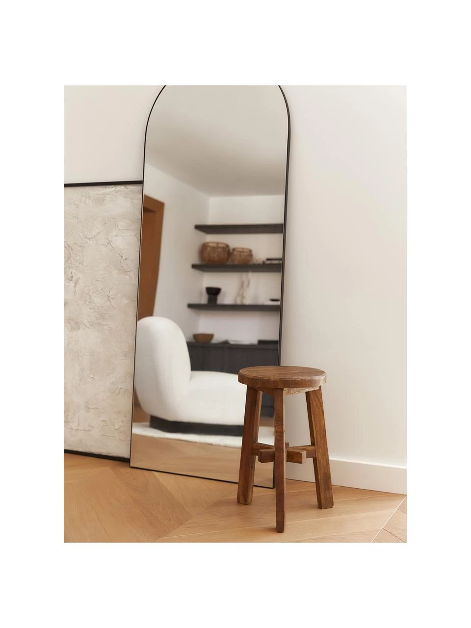 Westwing Collection Hocker Dingklik aus Teakholz, Ø 35 x H 50 cm 2 Westwing Collection Hocker Dingklik aus Teakholz, Ø 35 x H 50 cm – Bild 2