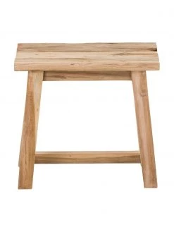 Hocker Lawas aus Teakholz, B 50 x H 46 cm