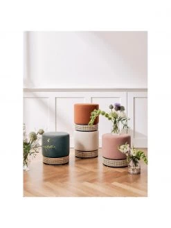 Westwing Collection Hocker Mara in Grün, Ø 37 x H 39 cm -Flur & Diele Verkäufe Hocker Mara in Grun 2