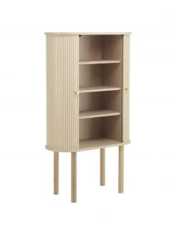 Westwing Collection Holz-Highboard Calary mit geriffelter Front, B 75 x H 130 cm -Flur & Diele Verkäufe Holz Highboard Calary mit geriffelter Front 4