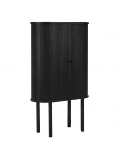 Westwing Collection Holz-Highboard Calary mit geriffelter Front, B 75 x H 130 cm