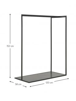 Westwing Collection Kleiderstange Pacey in Schwarz mit Marmor-Optik, B 120 x H 152 cm -Flur & Diele Verkäufe Kleiderstange Pacey in Schwarz mit Marmor Optik 2