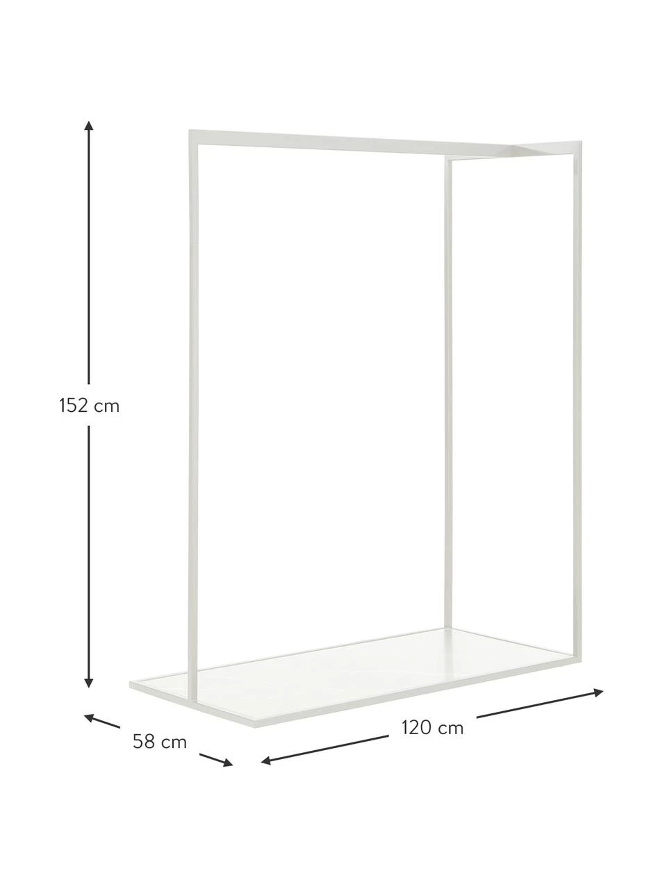 Westwing Collection Kleiderstange Pacey in Weiß mit Marmor-Optik, B 120 x H 152 cm 4 Westwing Collection Kleiderstange Pacey in Weiß mit Marmor-Optik, B 120 x H 152 cm – Bild 4
