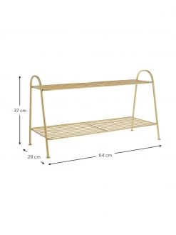 Madam Stoltz Kleines Schuhregal Anna mit 2 Ablageflächen, B 64 x H 37 cm -Flur & Diele Verkäufe Kleines Schuhregal Anna mit 2 Ablageflachen 3