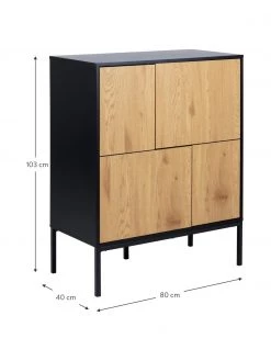 Kommode Seaford aus Holz und Metall, B 80 x H 103 cm 8 Kommode Seaford aus Holz und Metall, B 80 x H 103 cm -Flur & Diele Verkäufe Kommode Seaford aus Holz und Metall 2