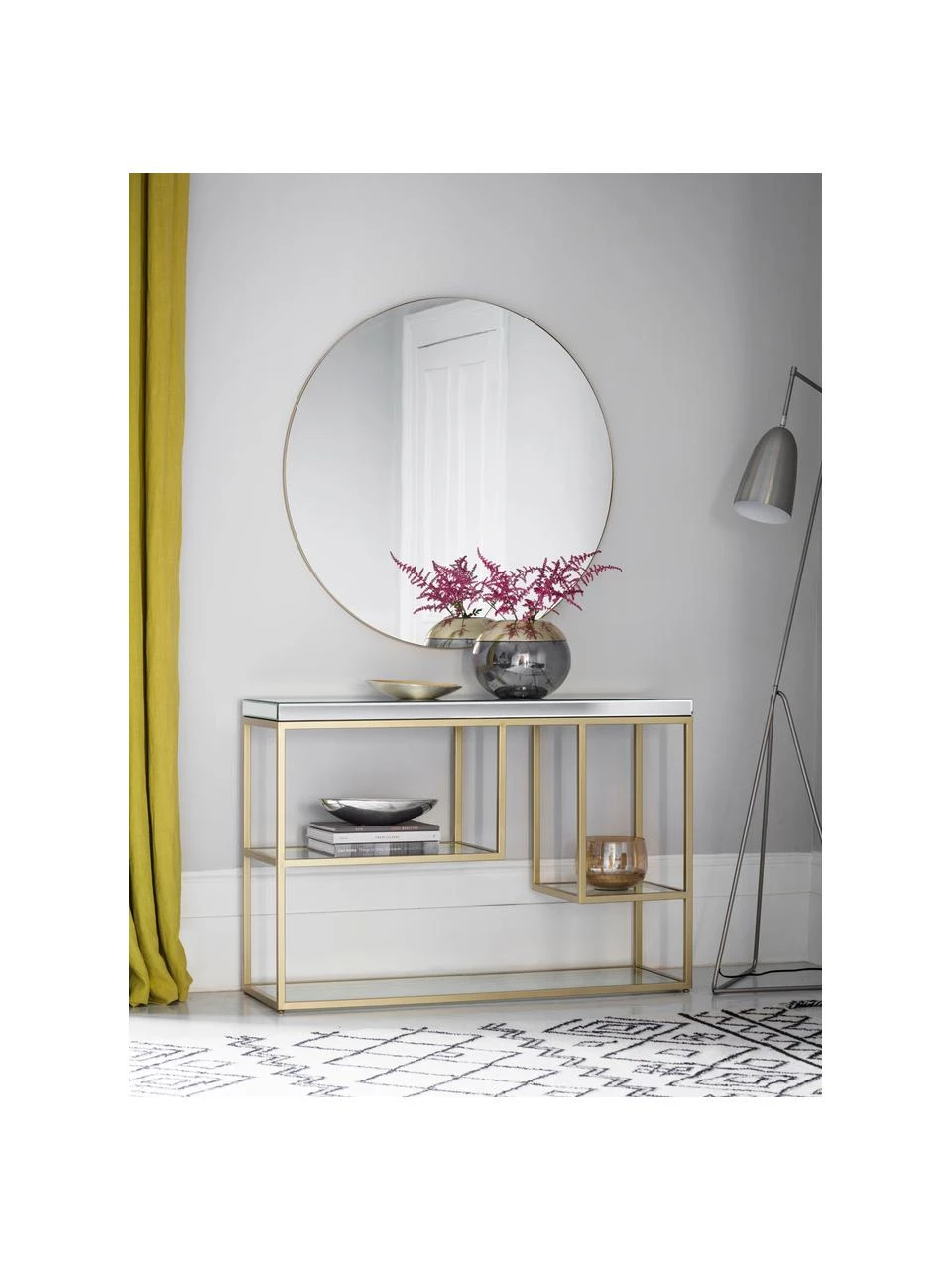 Konsole Pippard mit Glasplatten, B 120 x T 36 cm 2 Konsole Pippard mit Glasplatten, B 120 x T 36 cm – Bild 2