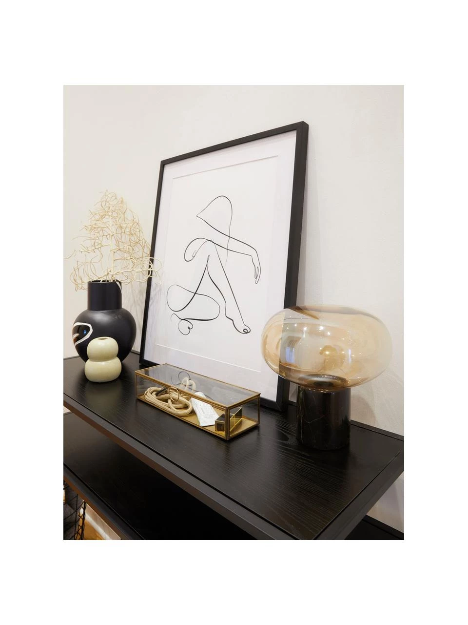 Konsole Seaford aus Holz und Metall, B 100 x T 35 cm 3 Konsole Seaford aus Holz und Metall, B 100 x T 35 cm – Bild 3