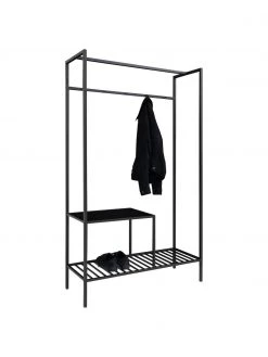 Metall-Garderobe Noel in Schwarz, B 101 x H 170 cm -Flur & Diele Verkäufe Metall Garderobe Noel in Schwarz 4