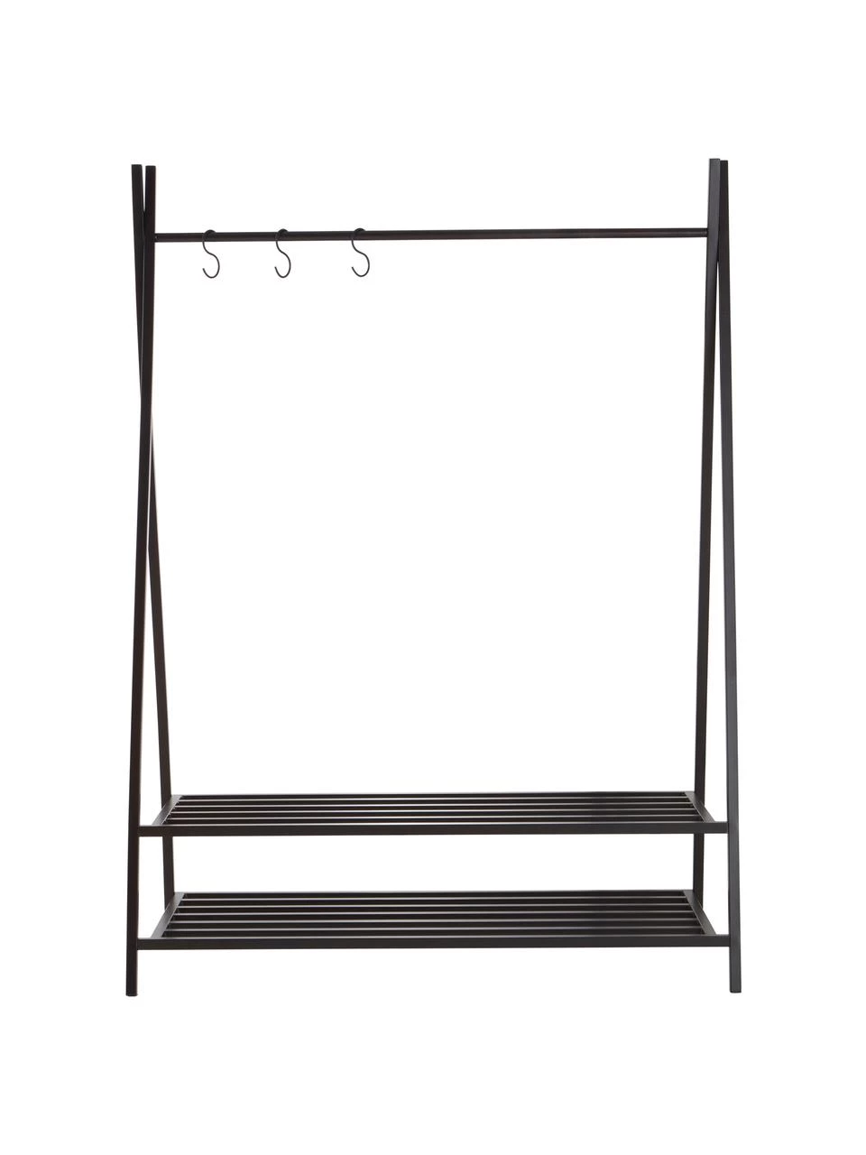 Jotex Metall-Garderobe Preston in Schwarz, B110 x H 150 cm 3 Jotex Metall-Garderobe Preston in Schwarz, B110 x H 150 cm – Bild 3