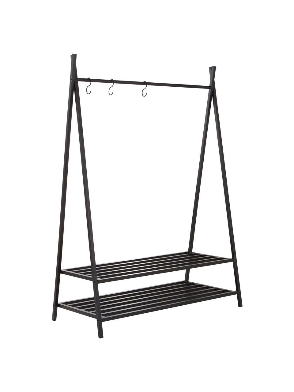 Jotex Metall-Garderobe Preston in Schwarz, B110 x H 150 cm 1 Jotex Metall-Garderobe Preston in Schwarz, B110 x H 150 cm