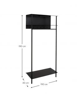 Nordal Metall-Garderobe Setun in Schwarz, B 88 x H 190 cm -Flur & Diele Verkäufe Metall Garderobe Setun in Schwarz 2