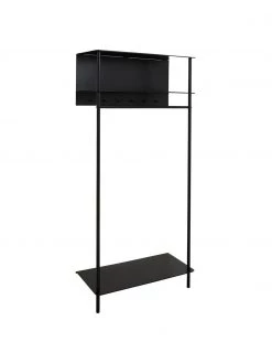 Nordal Metall-Garderobe Setun in Schwarz, B 88 x H 190 cm