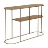 Metall-Konsole Grayson in Messingfarben, B 120 x H 76 cm