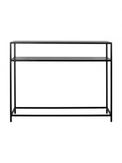 Westwing Collection Metall-Konsole Neptun mit Ablage in Schwarz, B 100 x H 79 cm -Flur & Diele Verkäufe Metall Konsole Neptun mit Ablage in Schwarz 4