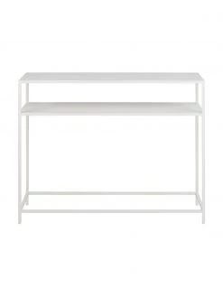 Westwing Collection Metall-Konsole Neptun mit Ablage in Weiß, B 100 x H 79 cm -Flur & Diele Verkäufe Metall Konsole Neptun mit Ablage in Weiss 2