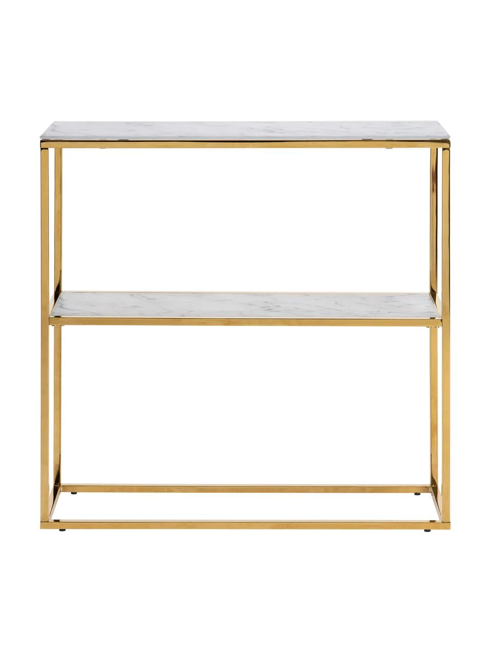 Metall-Regal Aruba mit Marmor-Optik, B 80 x H 81 cm 4 Metall-Regal Aruba mit Marmor-Optik, B 80 x H 81 cm – Bild 4